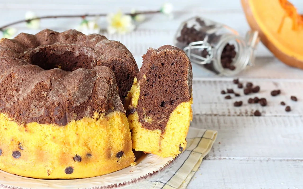 Torta zucca e cioccolato senza latte